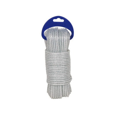 CUERDA CABLEADA PE 4C PLASTIFICADA 5mm/25m BLANCO