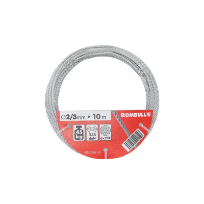 CABLE ACERO CINCADO REVESTIDO CON PVC 2x3mm/10m