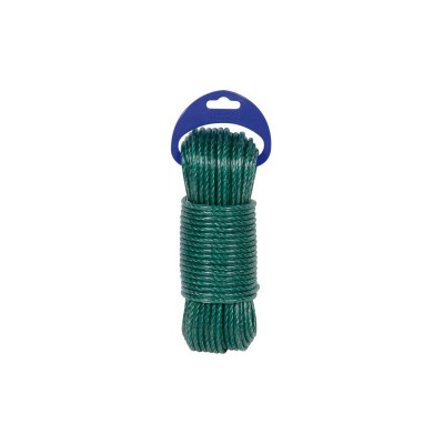 CUERDA CABLEADA PE 4C PLASTIFICADA 5mm/25m VERDE