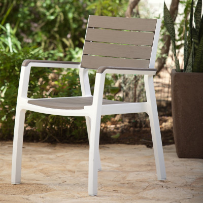 SILLA CURVER HARMONY 228457 BLANCO/CAPUCCINO