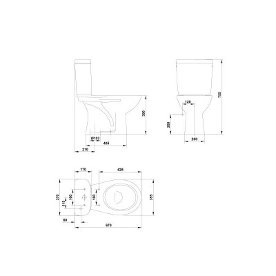 PACK INODORO BIGMAT ROMA SALIDA VERTICAL G9007301