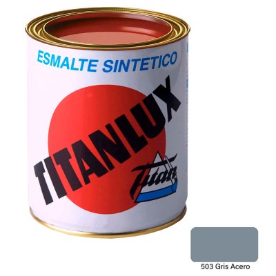 ESMALTE SINTÉTICO TITANLUX GRIS ACERO 750ml