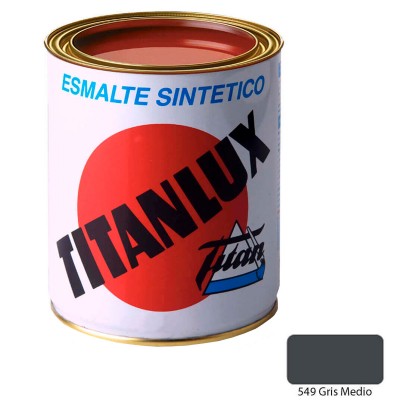 ESMALTE SINTÉTICO TITANLUX GRIS MEDIO 375ml