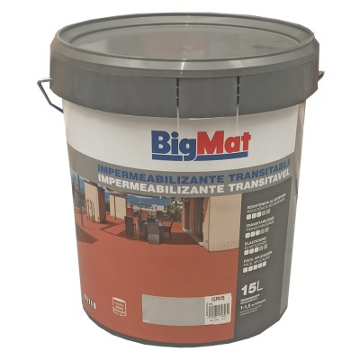 IMPERMEABILIZANTE TRANSITABLE BIGMAT GRIS 15L