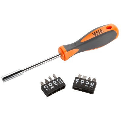 JUEGO 9 PUNTAS Y ADAPTADOR MAGNÉTICO ALYCO ORANGE 170457