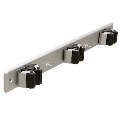 CUELGA ESCOBAS BRINOX TRIPLE CON RODILLOS B70660F