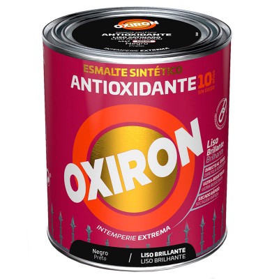 ESMALTE SINTÉTICO ANTIOXIDANTE OXIRON LISO NEGRO 250ml