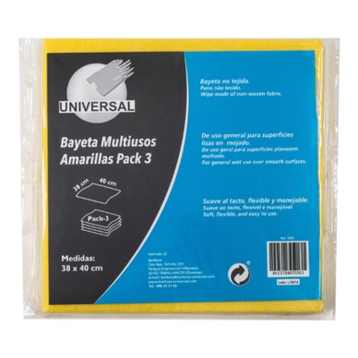 PACK BAYETAS BARBOSA MULTIUSOSO AMARILLA 7030