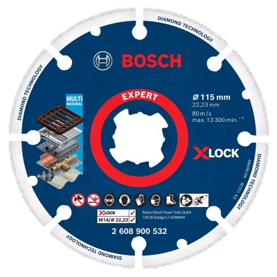 DISCO DIAMANTE BOSCH EXPERT DIAMOND METAL WHEEL X-LOCK 2608900532 115mm