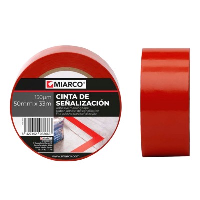CINTA SEÑALIZACIÓN MIARCO ROJA 3866 50mmx33m