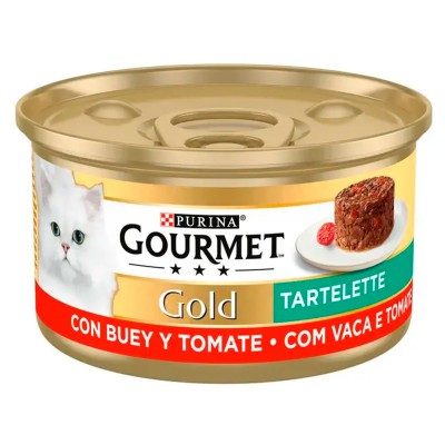 LATA PURINA GOURMET GOLD TARTELETTE CON BUEY Y TOMATE