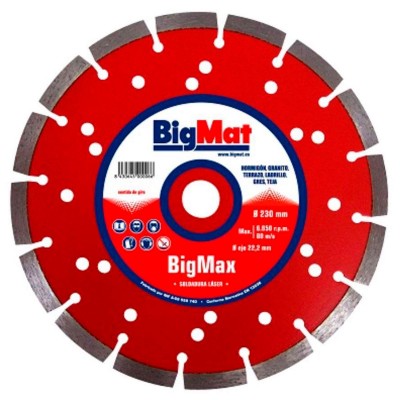 DISCO DIAMANTE TODOTERRENO BIGMAT LÁSER 230/12mm