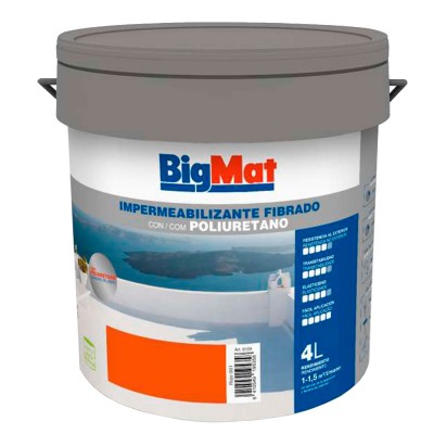IMPERMEABILIZANTE BIGMAT FIBRADO PU TEJA 4L