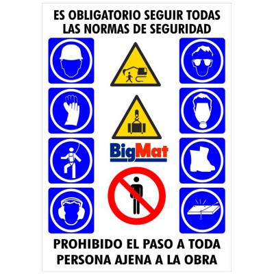 CARTEL MULTISEÑAL BIGMAT 100x70cm