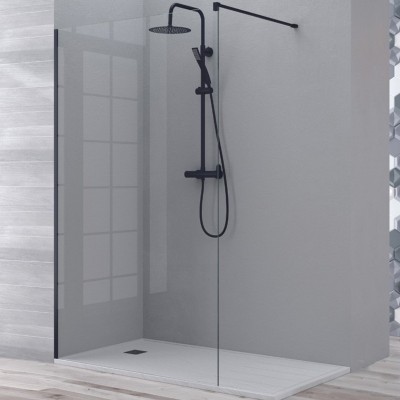 MAMPARA FIJO MANACOR NEGRO 100cm