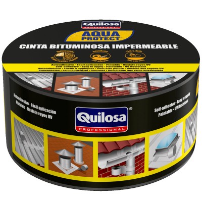 CINTA BITUMINOSA QUILOSA AQUA PROTECT NEGRO 100249017 30cmx10m