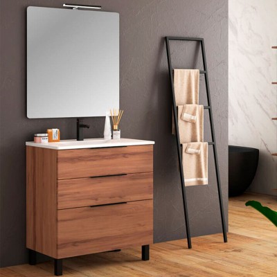 CONJUNTO MUEBLE DE BAÑO VALMAN MUNICH OLMO SENA 80cm