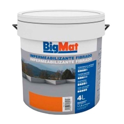 IMPERMEABILIZANTE BIGMAT FIBRADO 5387604 BLANCO 4L