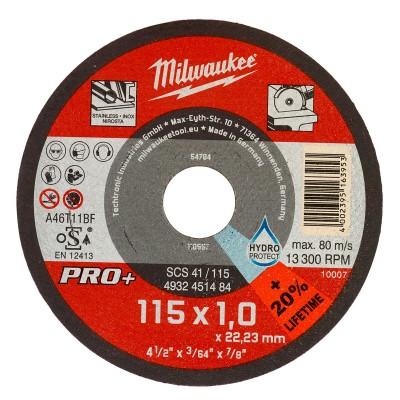 DISCO ABRASIVO MILWAUKEE 4932451484 SCS 41/115