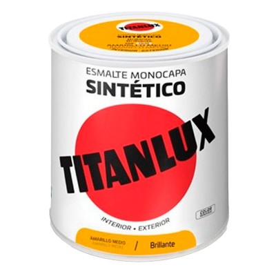 ESMALTE MONOCAPA SINTÉTICO TITANLUX AMARILLO MEDIO 750ml