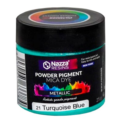 PIGMENTO METÁLICO NAZZA EN POLVO DE MICA TURQUESA 25g 73168