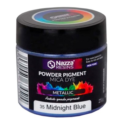 PIGMENTO METÁLICO NAZZA EN POLVO DE MICA MIDNIGHT BLUE 25g 73182