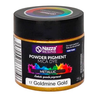PIGMENTO METÁLICO NAZZA EN POLVO DE MICA ORO 25g 73164