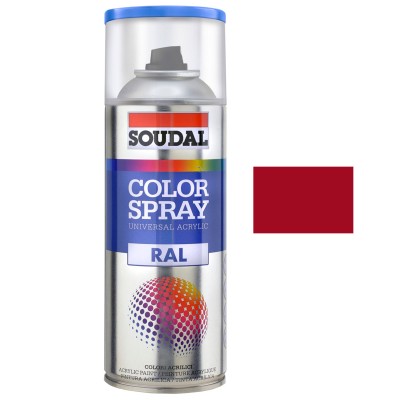 COLOR SPRAY SOUDAL RAL 155530 ROJO RUBÍ 400ml