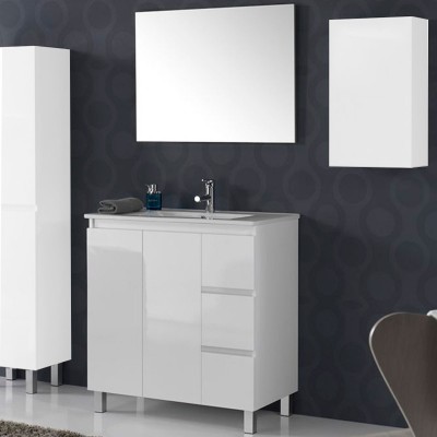 CONJUNTO MUEBLE BAÑO VALMAN BEL AIR BLANCO 80cm