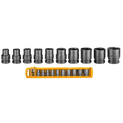JUEGO DE 10 VASOS DE IMPACTO INGCO 1/2'' HKISSD12101