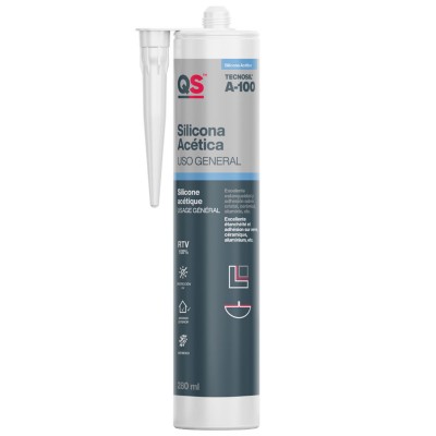 SILICONA ACÉTICA QS TECNOSIL A-100 BLANCO 20255 280ml