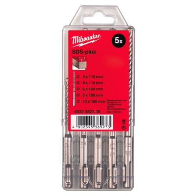 ESTUCHE 5 BROCAS MILWAUKEE SDS-PLUS M2 4932352338