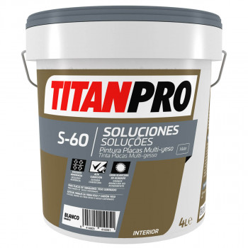 PINTURA TITANPRO S60 SOLUCIONES MULTIYESO BLANCO 4L