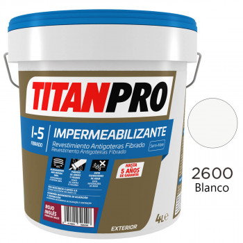REVESTIMINETO IMPERMEABILIZANTE ANTIGOTERAS I-5 FIBRADO BLANCO 4L