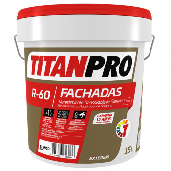 PINTURA TITANPRO R60 FACHADAS BLANCO 15L
