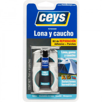 KIT REPARACIÓN CEYS LONA Y CAUCHO 7ml + 4 PARCHES