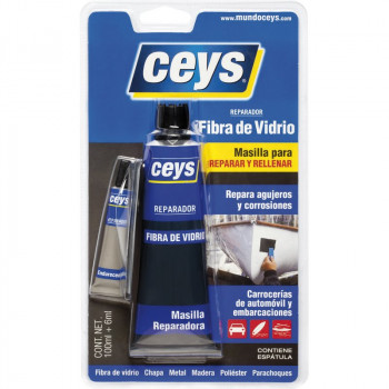 ADHESIVO REPARACIÓN CEYS FABRA VIDRIO 100+6ml