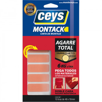CINTA PRECORTADA CEYS AGARRE INMEDIATO 10 TIRAS