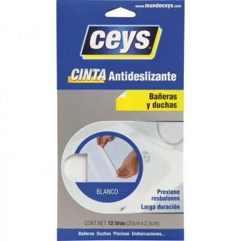 TIRAS ANTIDESLIZANTES CEYS BAÑERAS 12 TIRAS