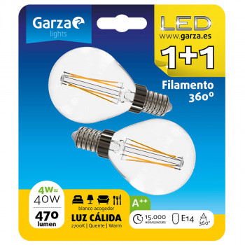 BOMBILLA GARZA FILAMENTO STANDARD 1+1 461190 4W