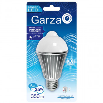 BOMBILLA GARZA STANDARD CON SENSOR 400730 6W