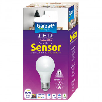 BOMBILLA GARZA CON SENSOR MICROONDAS 461032 60W