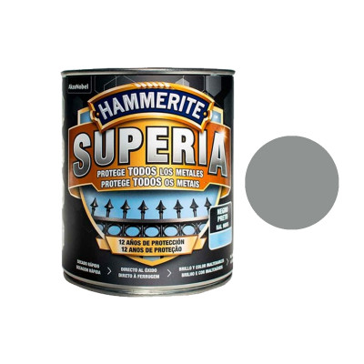 PINTURA METAL SUPERIA HAMMERITE GRIS 750ml