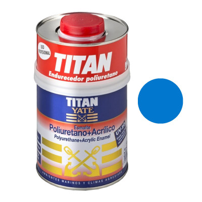 ESMALTE POLIURETANADO+ACRÍLICO TITAN YATE AZUL BALEAR 750ml