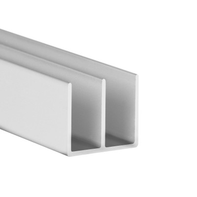 PERFIL ALUMINIO DOBLE U ANODIZADO 1m