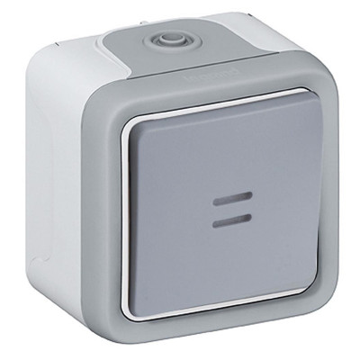 PULSADOR 191503 CON LUZ PLEXO GRIS