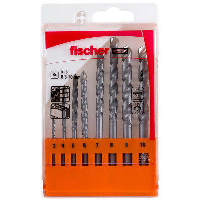 ESTUCHE BROCAS FISCHER PARED S 543027 8 PIEZAS
