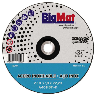 DISCO CORTE BIGMAT 341849 INOX