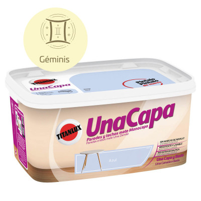 PINTURA ZODIACOLORS TITAN UNA CAPA AMARILLO GÉMINIS 4L