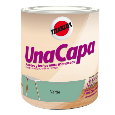 PINTURA TITAN UNA CAPA VERDE 750ml